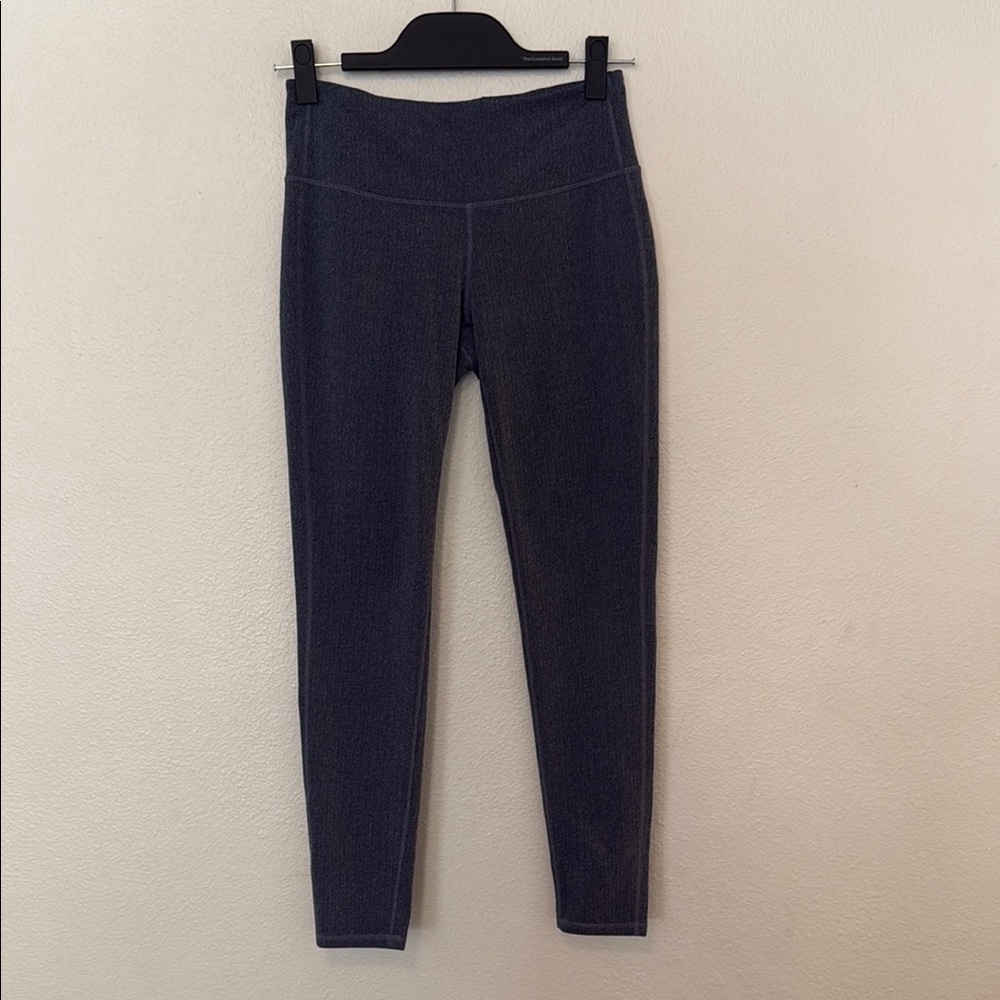 Athleta Herringbone Pattern Leggings - Dark Gray